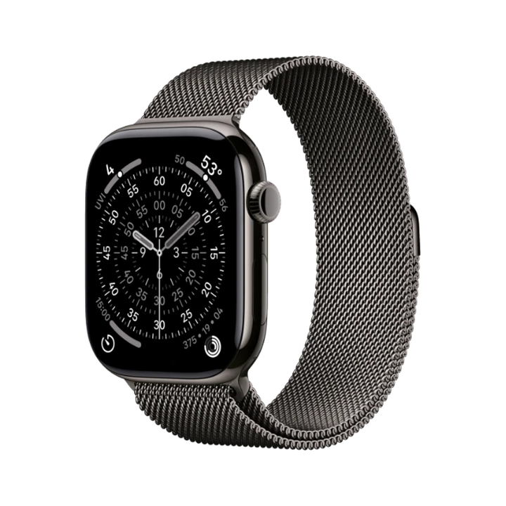 Apple Watch Series 11 GPS + Cell 46 mm liuskekivi titan, musta urheiluranneke - M/L